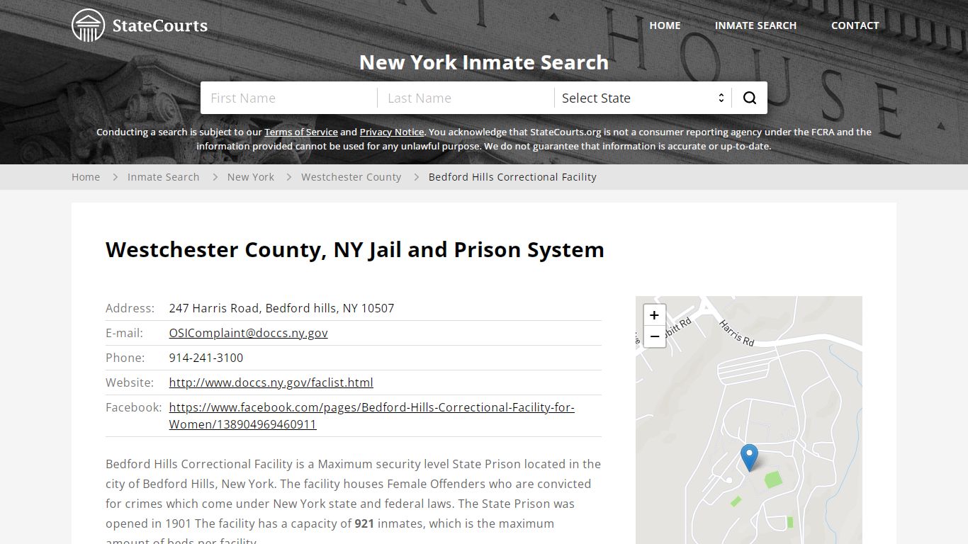 Bedford Hills Correctional Facility Inmate Records Search ...