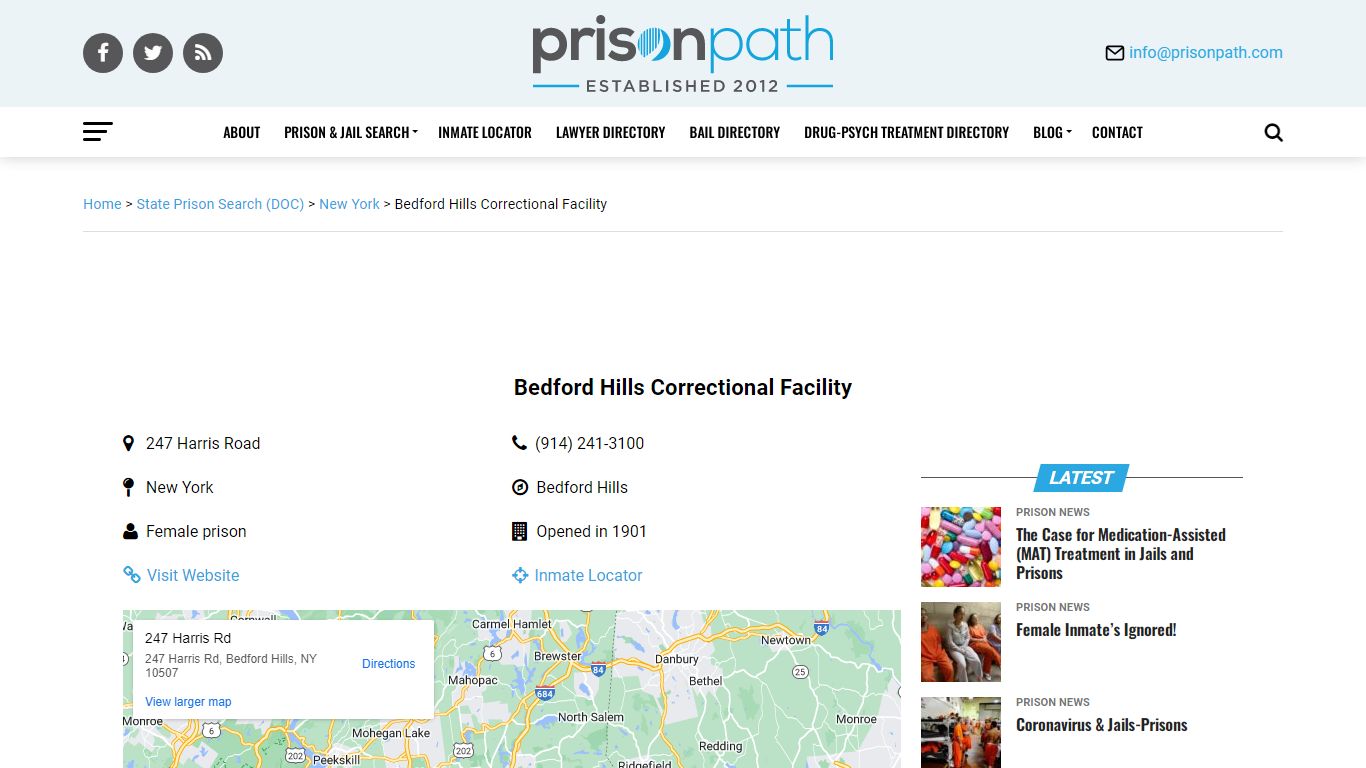 Bedford Hills Correctional Facility - Prison Inmate Search ...